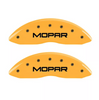 MGP Yellow MOPAR Caliper Covers Set For 2011-2023 Dodge Charger & Challenger