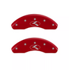 MGP Red Caliper Covers Set Circle K Kia Logo For 2010-2019 Kia Forte & Soul