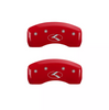 MGP Red Caliper Covers Set Circle K Kia Logo For 2010-2019 Kia Forte & Soul