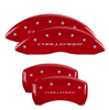 MGP Red Caliper Covers Set Block Letters For 2011-2023 Dodge Challenger
