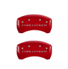 MGP Red Caliper Covers Set Block Letters For 2011-2023 Dodge Challenger