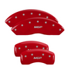MGP Red Caliper Covers Front & Rear Set For 2007-2013 Infiniti G37/G35/G25/EX25