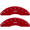 MGP Red Caliper Covers Front & Rear Set For 2010-2017 Jaguar XF XFR XJ XJ-L XJR
