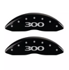 MGP Black Caliper Covers Front & Rear Set For 2011-2023 Chrysler 300 BR3