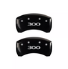 MGP Black Caliper Covers Front & Rear Set For 2011-2023 Chrysler 300 BR3