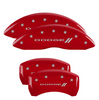 MGP Red Caliper Covers Set Dodge Logo For 2011-2023 Dodge Charger / Challenger