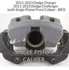 MGP Red Caliper Covers Set Dodge Logo For 2011-2023 Dodge Charger / Challenger