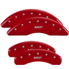 MGP Red Caliper Covers Front & Rear set For 2011-2019 Audi A6/A7/A8/S8 Quattro