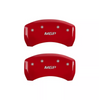 MGP Red Caliper Covers Front & Rear Set For 13-18 Nissan Altima Base/S/SL/SR/SV