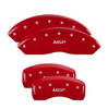 MGP Red Caliper Covers Front & Rear Set For 13-18 Nissan Altima Base/S/SL/SR/SV