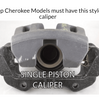 MGP Red Caliper Covers Front & Rear Set For 2014-2023 Jeep Cherokee