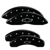 MGP Black Caliper Covers Front & Rear Set For 07-14 Chevrolet Silverado Tahoe