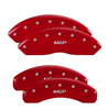 MGP Red Caliper Covers Front & Rear Set For 09-17 Audi A4/A5/A6/Q5/S6/Quattro