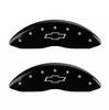 MGP Black Caliper Covers Set Bowtie For 2015-2020 Chevrolet Tahoe Suburban