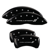 MGP Black Caliper Covers Front & Rear Set For 2011-2023 Dodge Challenger