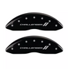 MGP Black Caliper Covers Front & Rear Set For 2011-2023 Dodge Challenger