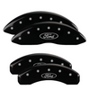 MGP Black Caliper Covers Front & Rear Set For Ford Taurus 10-18 SE/SEL/Limited