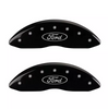 MGP Black Caliper Covers Front & Rear Set For Ford Taurus 10-18 SE/SEL/Limited