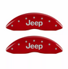 MGP Red Caliper Covers Set For 07-18 Jeep Wrangler/08-12 Liberty Rubicon/Sahara