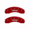 MGP Red Caliper Covers Set For 07-18 Jeep Wrangler/08-12 Liberty Rubicon/Sahara