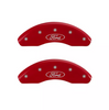 MGP Red Caliper Covers Front & Rear Set For 2013–2019 Ford Escape S/SE/Titanium