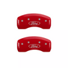 MGP Red Caliper Covers Front & Rear Set For 2013–2019 Ford Escape S/SE/Titanium