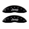 MGP Black Jeep Caliper Covers Front & Rear Set For 2011-2022 Jeep Grand Cherokee