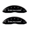 MGP Black Caliper Covers Front & Rear Set For 2007-2020 Cadillac Escalade / ESV
