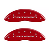 MGP Caliper Covers Set of 4 Red w/ Silver For 2010-2015 Chevrolet Camaro RS V6