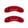 MGP Caliper Covers Set of 4 Red w/ Silver For 2010-2015 Chevrolet Camaro RS V6