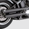 Vance & Hines Twin Slash Black Slip-On For 07-17 Harley Davidson Softail Fatboy