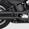 Vance & Hines Twin Slash Black Slip-On For 07-17 Harley Davidson Softail Fatboy
