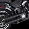 Vance & Hines Twin Slash Black Slip-On For 07-17 Harley Davidson Softail Fatboy