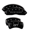 MGP Caliper Covers Set of 4 Black w/ Silver finish For 2005-2009 Ford Mustang