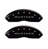 MGP Caliper Covers Set of 4 Black w/ Silver finish For 2005-2009 Ford Mustang