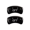 MGP Caliper Covers Set of 4 Black w/ Silver finish For 2005-2009 Ford Mustang