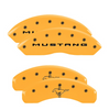 MGP Caliper Covers Set of 4 Yellow For 2015-2023 Ford Mustang Ecoboost / V6