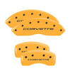 MGP Caliper Covers Set of 4 Yellow w/ Black For 1997-2004 Chevrolet Corvette C5