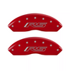 MGP Caliper Covers Set of 4 Red RS For 2016-2023 Chevrolet Camaro 3.6L 2.0L