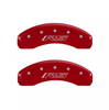 MGP Caliper Covers Set of 4 Red RS For 2016-2023 Chevrolet Camaro 3.6L 2.0L