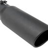 6" Black Powder Coated Rolled Slant Exhaust Tip