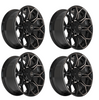 4Play Gen3 4P83 Brushed Black 20x9 Wheel Set For Ford F-250/F-350 - 8 Lug