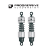 Progressive Suspension 412 Series 11.5in Chrome Shocks For 97-15 Honda / Triumph / Kawasaki