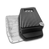 PPE Brushed Deep Trans Pan & Rear Diff Cover For 09-17 Ford F150 6R80 9.75"-12