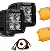 Rigid Dually D-series Pro Flood Beam Led Lights w/Harness + Amber Light Covers