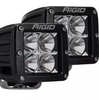 Rigid Dually D-series Pro Flood Beam Led Lights w/Harness + Amber Light Covers