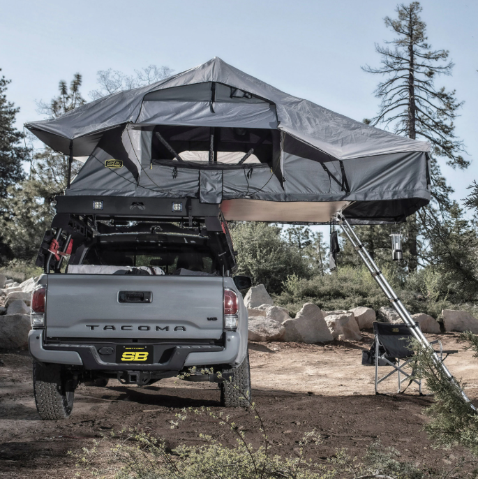 Smittybilt GEN2 Overlander Rooftop Tent XL Gray with Mattress