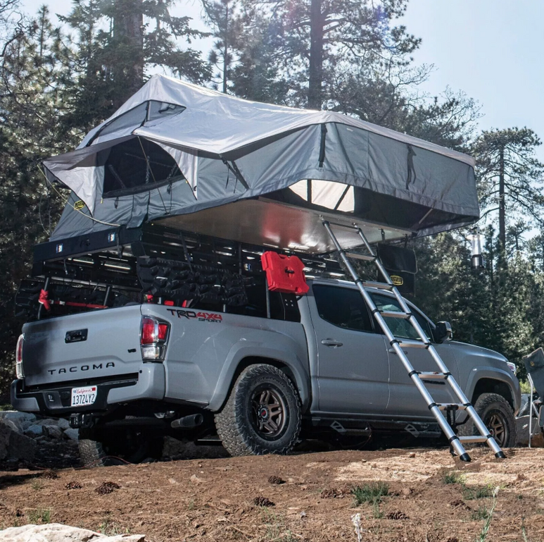 smittybilt roof top tent Smittybilt GEN2 Overlander Rooftop Tent XL Gray with Mattress Ladder –  Rudy's Performance Parts