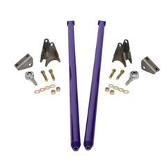 HSP 58" Universal Bolt On Traction Bars for Offset Leaf Spring 4" Axle Purple