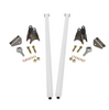 HSP 70" Universal Bolt On Traction Bars For Offset Leaf Spring 4" Axle White